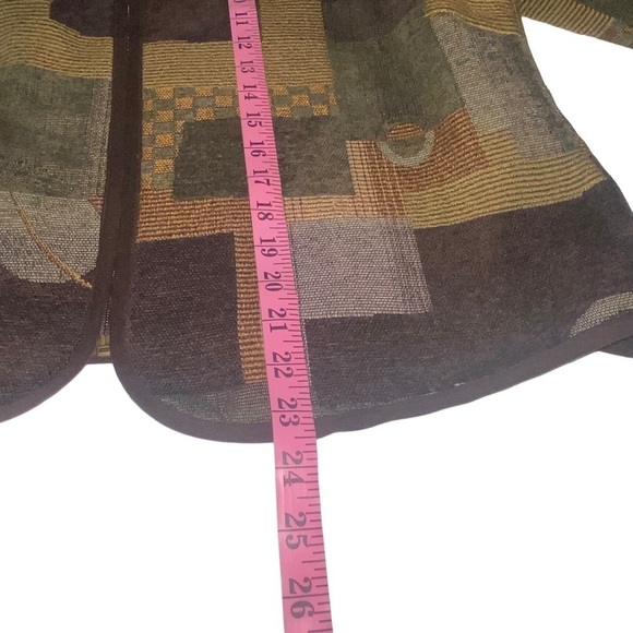 Preswick & Moore Shades of Green Full Zip Front Jacket Blazer Petite L - Picture 7 of 9